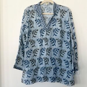 Bella Tu Printed Bejeweled Tunic Top XL